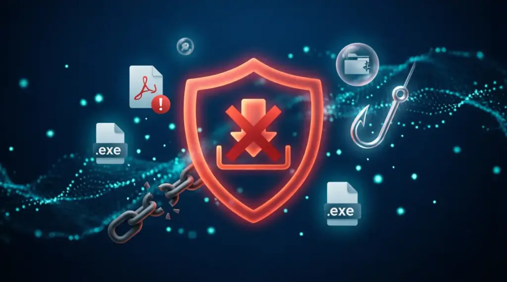 Scudo protettivo con download bloccato e amo da phishing: come riconoscere i falsi SixM